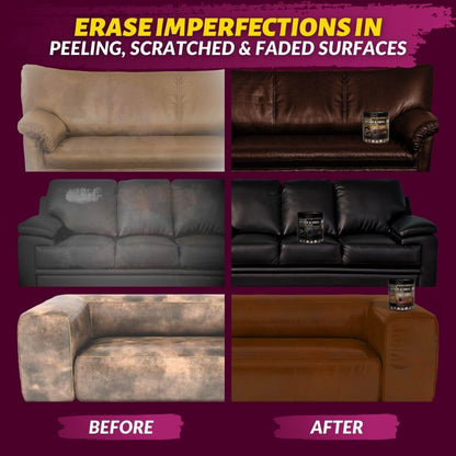 Coconix Leather & Vinyl Recoloring Balm - Dark Brown | Restore Faded, Worn, and Peeling Leather and Vinyl on Sofas, Chairs, and Car Seats | Vibrant Colors with Simple Application