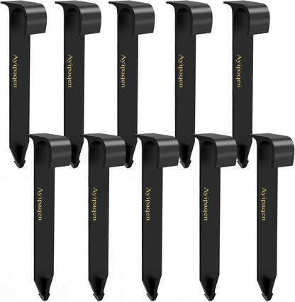 100 Pack 1/2 Inch Irrigation Tubing Hold Down Anchor Stakes, 3/4 x 4.33 Inch Drip Tubing Stakes for Garden, Greenhouse, Sprinkler and Landscaping, Non-Metal Pipe Clips