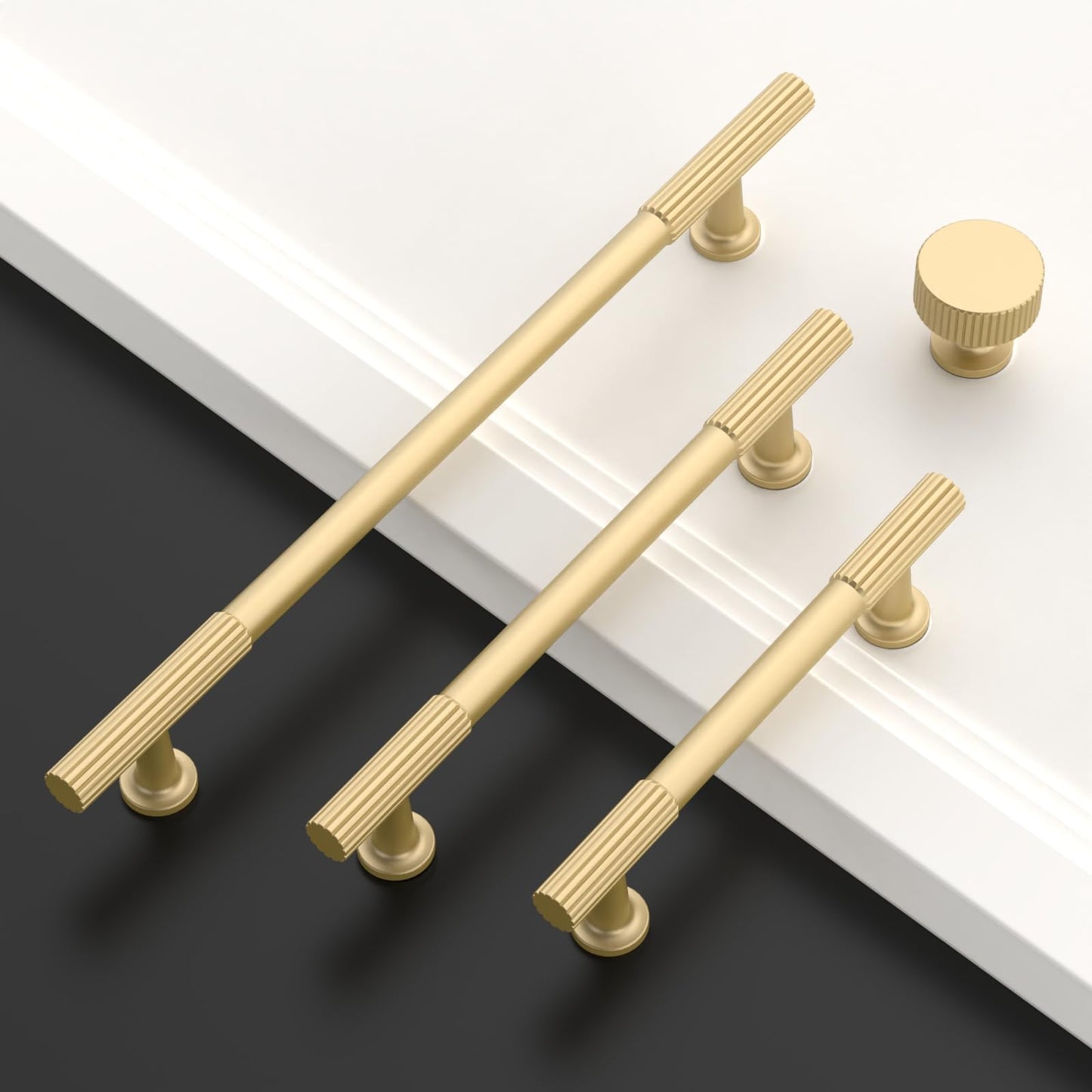 Asidrama 10 Pack Brushed Gold Kitchen Cabinet Knobs Dresser Knobs Drawer Knobs Cabinet Pulls Hardware Zinc Knobs for Dresser Drawers