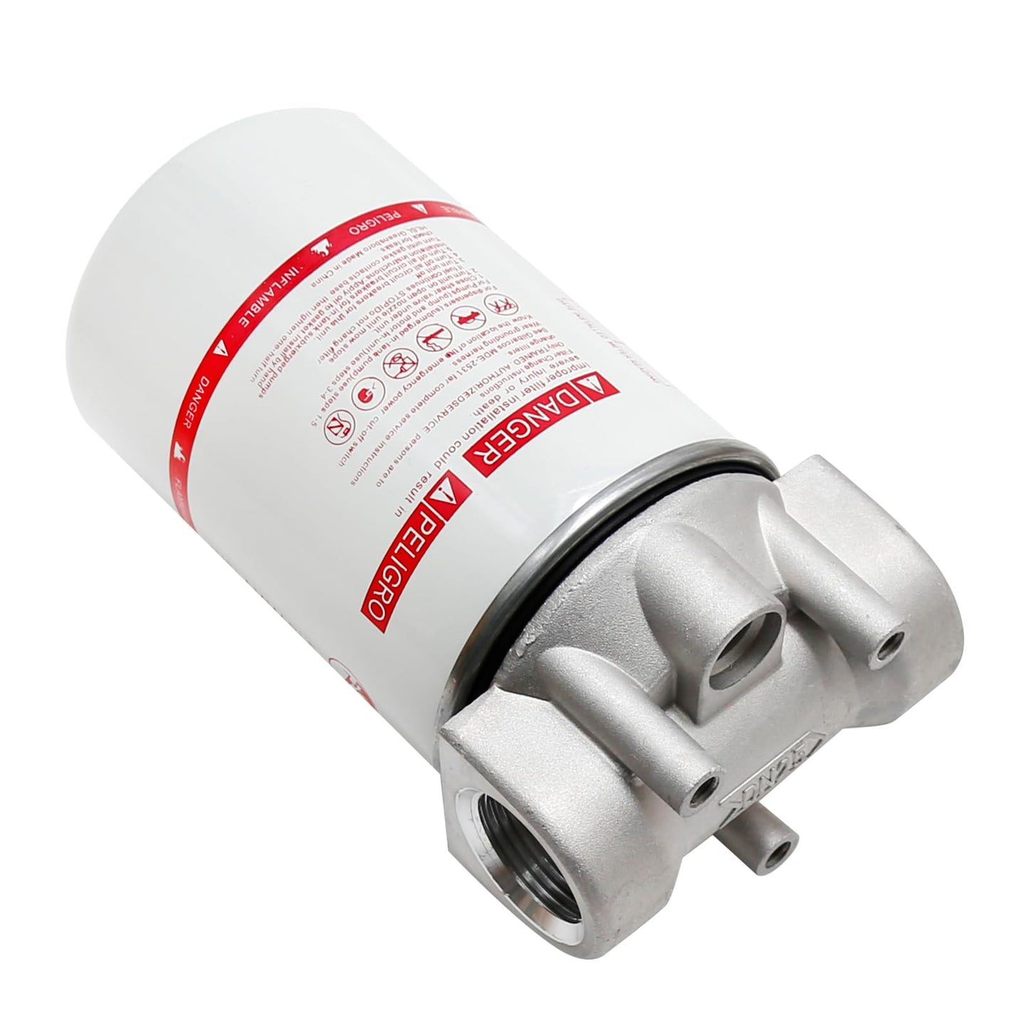 VIKKSAER 1" NPT Fuel Filter Aluminum High Flow, 30 Micron Spin-on Cartridge Style for Mobile & Stationary Fuel Pump Tanks Boat