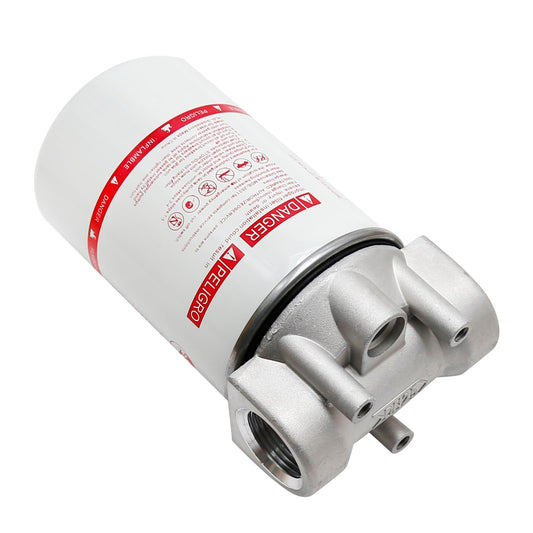 VIKKSAER 1" NPT Fuel Filter Aluminum High Flow, 30 Micron Spin-on Cartridge Style for Mobile & Stationary Fuel Pump Tanks Boat