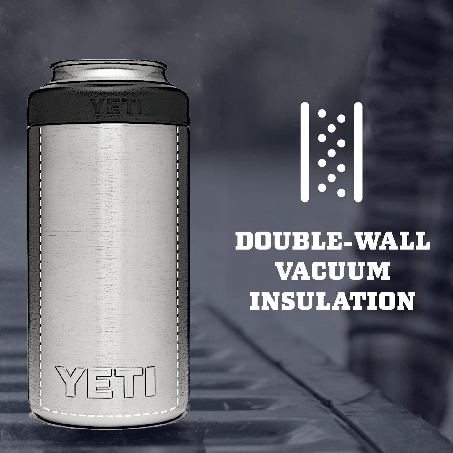 YETI Rambler 16 oz. Colster Tall Can Insulator for Tallboys & 16 oz. Cans, Stainless