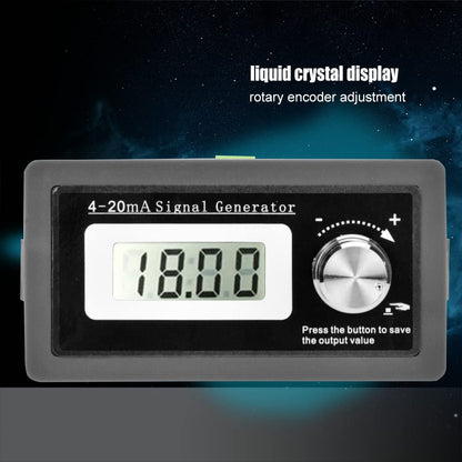 Signal Generator, 4-20mA 15-30V High Accuracy Current Loop Signal Generator Frequency Generator Two-Wire Transducer Test with LCD Display (Black)