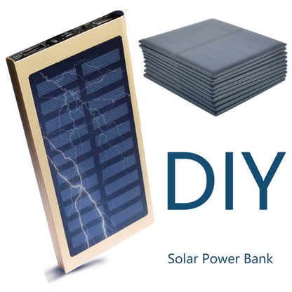 Ailejia 10pcs Mini High Efficiency Polycrystalline Solar Panel 3V 125mA 52mm x 52mm/2" x 2" for DIY Solar Light Phone Charger Flashlight