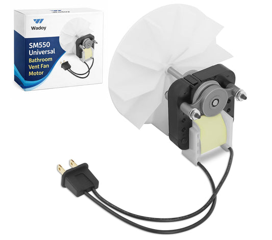 SM550 Universal Bathroom Vent Fan Motor Replacement Kit Compatible with Nutone Broan, Uppco (50 CFM, 120V) Replace C65878, VFM100, E498-1, 82423K, K111, C01575, EM550, EM750 (1)