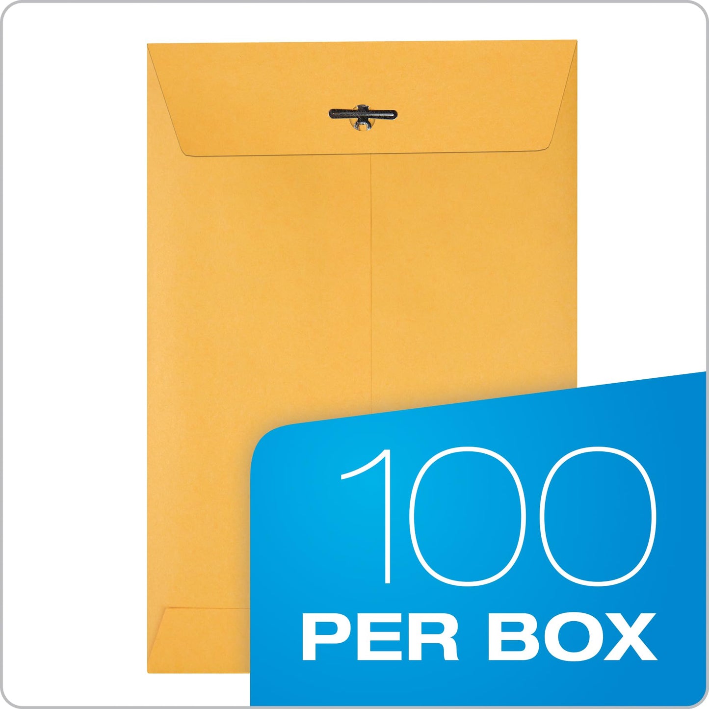Quality Park Clasp Envelopes, 6.5 X 9.5-Inch, Brown Kraft, Box of 100 (37863)