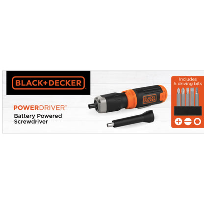 BLACK+DECKER Cordless Screwdriver, Alkaline (BCF601AA)