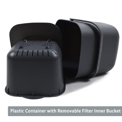 Umtiti 4 Litre Kitchen Compost Bin with Handles for Countertop Food Scrap Collection.Dary Gray-4L-CA