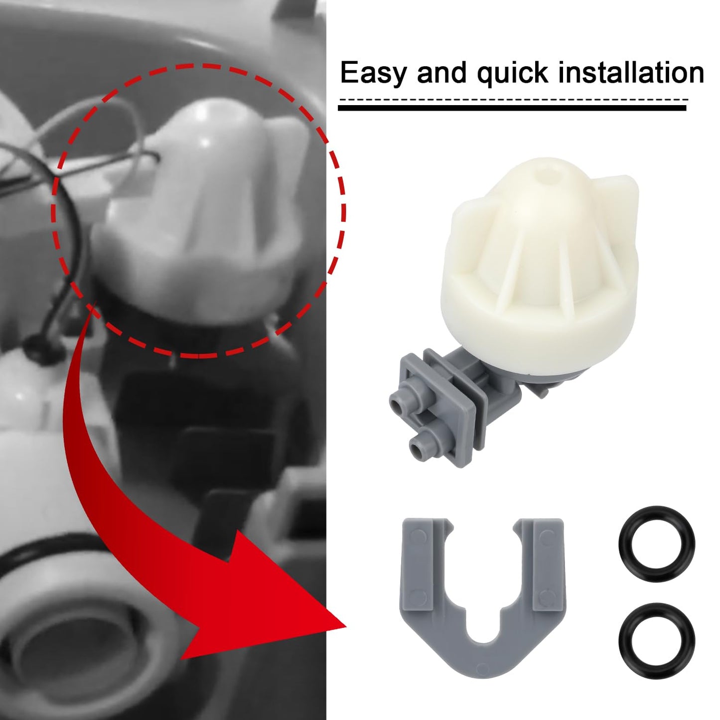 Water Softener Nozzle, Plastic Water Softener Nozzle and Venturi Assembly Water Softener Parts for GE, Kenmore, Rheem, Replacement Parts 7187065, 7165704, WS15X1002