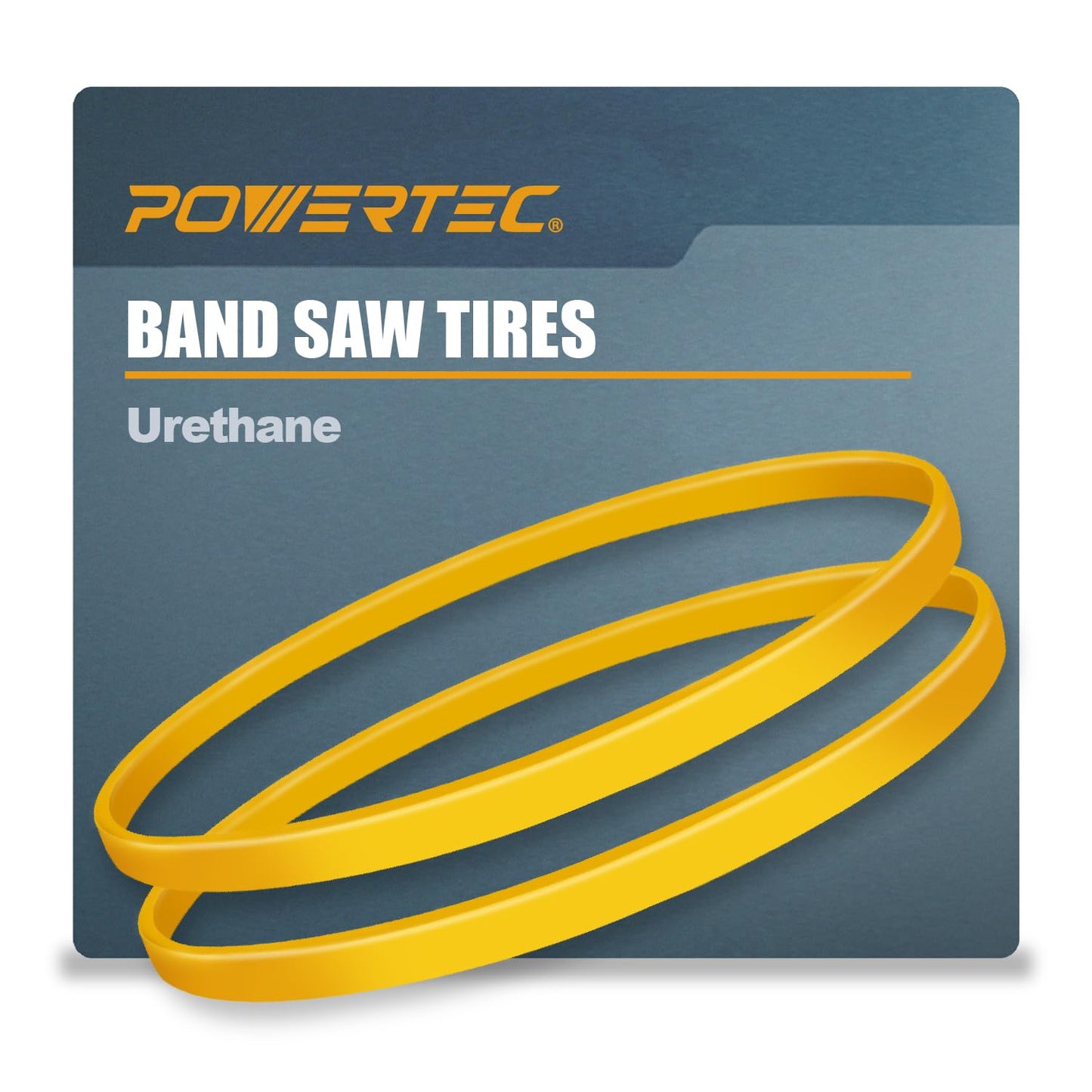 POWERTEC 71725 14" Band Saw Tires, 14 Inch x 1 Inch x .095 Inch, Urethane Bandsaw Tires for Grizzly, Jet, Powermatic 14 inch Bandsaws, 2 Pack (Color May Vary)