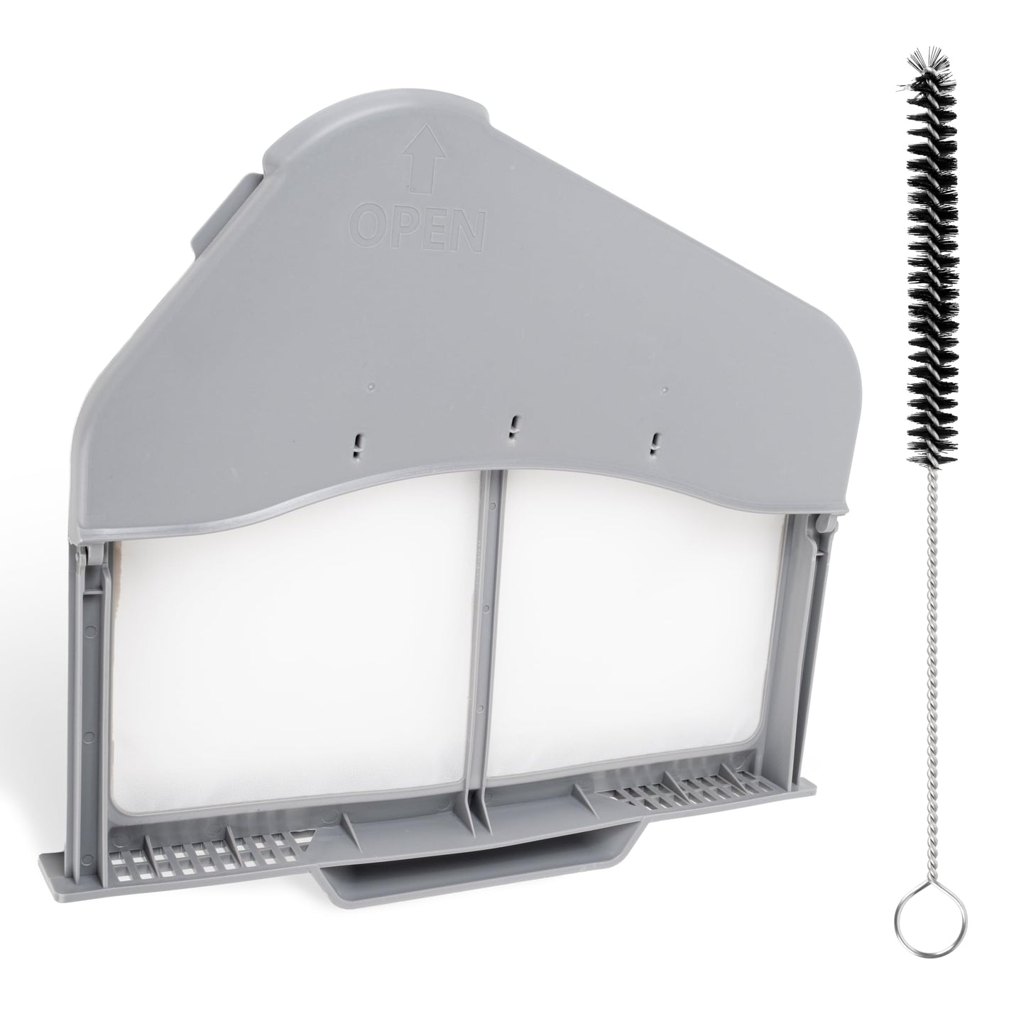 DC97-16742A Dryer Lint Trap Filter Replacement for Samsung Dryer with Flap Upgraded Stainless Steel Screen, Replaces AP5306681 PS4221839 DC61-03048A DV45H7000EW/A2 DV48H7400EW/A2 by BlueStars