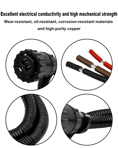 3 Pin Auxiliary Cable Fit for John Deere Ford Case-IH Cotton Picker CPX420 CPX610 Combinev 2144 Tractor 7210 7220 7230 7240 7250 8910, Aux Power Connector Kit Replace 187103A1 86511459 RE37651 AP459