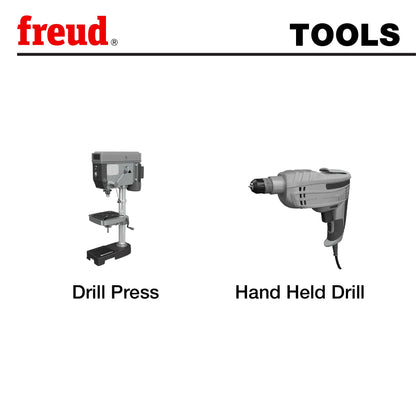 Freud PB-008 Precision Shear 1-1/8-Inch by 3/8-Inch Shank Serrated Edge Forstner Drill Bit, Multi