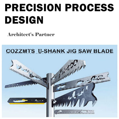 30PCS U-Shank Jig Saw Blade Set for Wood Plastic Metal Cutting, Replace Bosch DEWALT SKIL Black and Decker Jigsaw Blades U Shank Includes 6T 8T 10T 14T 18T 24T 32T with 420D Zipper Bag