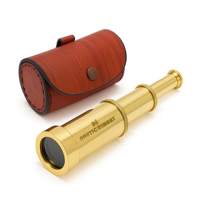 6 inches Solid Brass Handheld Telescope - Nautical Pirate Spy Glass