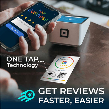 Review Launch Review Tap Card Compatible with Google Review Stand | Boost Online Reviews Google Rank with Fast Zappy NFC Tap QR Code Stand | Works Like a Digital Card tap dot Card (Card, 3 Pack)