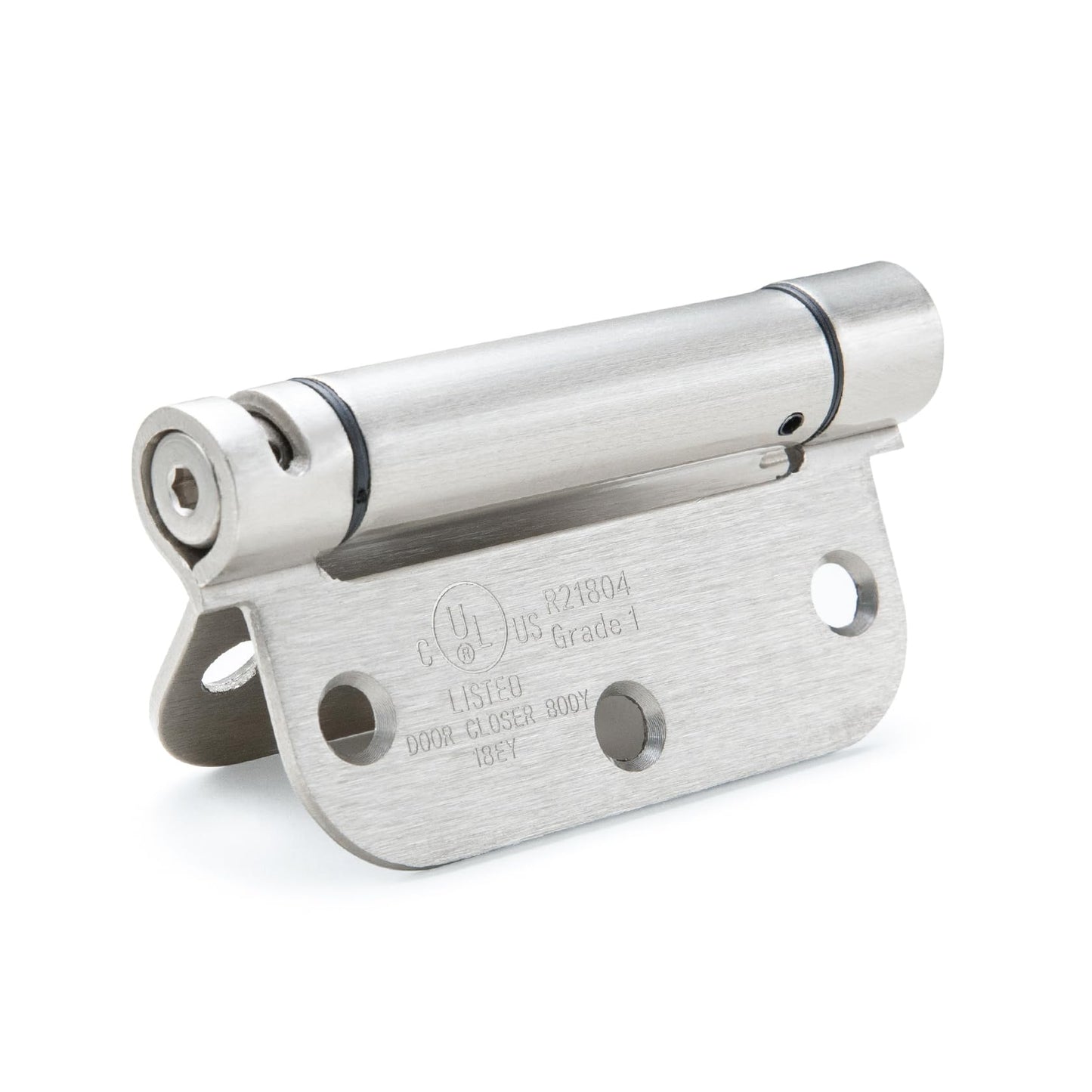 Sophia 2 Pack Self-Closing Door Hinge 3.5 Inch Rounded 5/8 Radius, Spring Hinges Adjustable Tension, Automatic Door Closer Hinge for Interior Exterior Residential Standard Indoor Doors, Satin Nickel