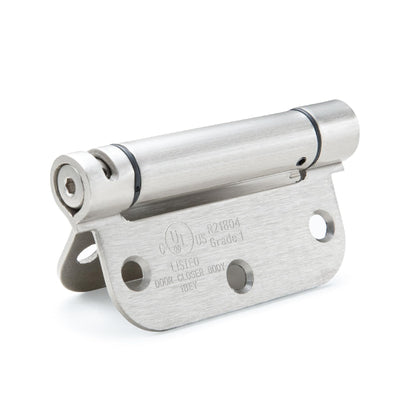 Sophia 2 Pack Self-Closing Door Hinge 3.5 Inch Rounded 5/8 Radius, Spring Hinges Adjustable Tension, Automatic Door Closer Hinge for Interior Exterior Residential Standard Indoor Doors, Satin Nickel