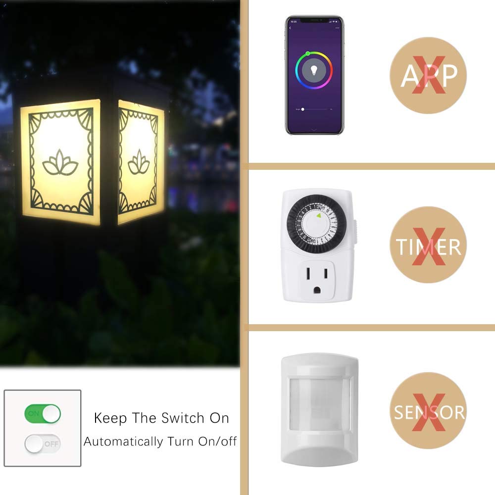 Dusk to Dawn Light Bulb,ProPOW 12W Smart Sensor Bulbs Daylight White 100W Equivalent Automatic Light Bulb Timer Outdoor Lighting for Porch, Garage, Driveway,Yard,Hallway,Patio(E26,1000 lumens,2-Pack)