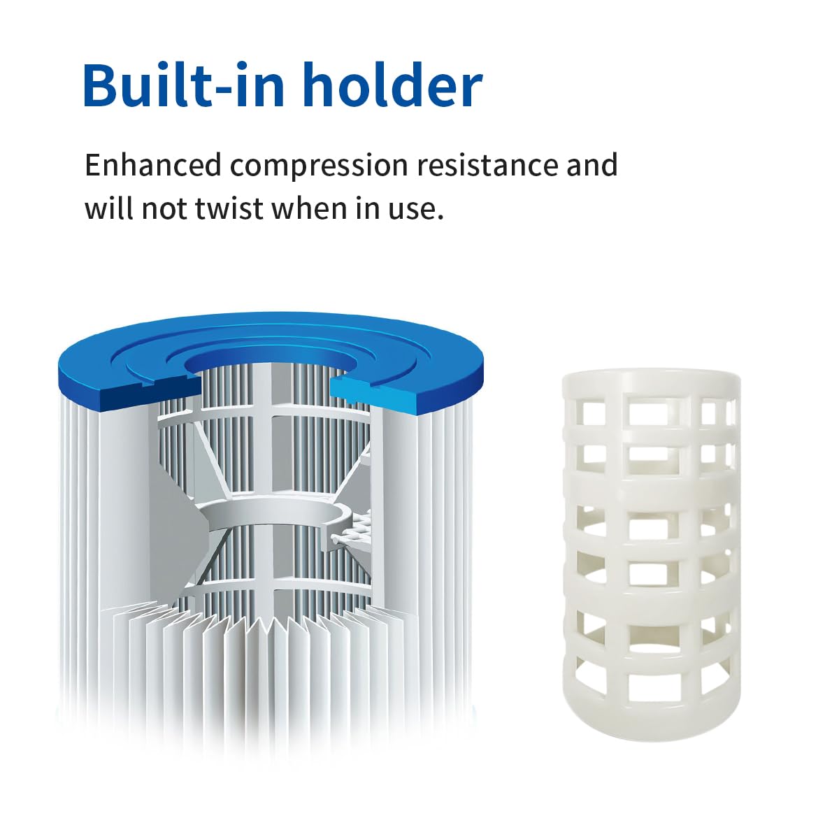 WuYan 2pcs Replacement Spa Filter PRB25-IN, for Unicel C-4326,Filbur FC-2375,Guardian 413-106,FC-2370, 3005845, 17-2327, 100586, 33521, 25392, 817-2500 Hot Tub Filter