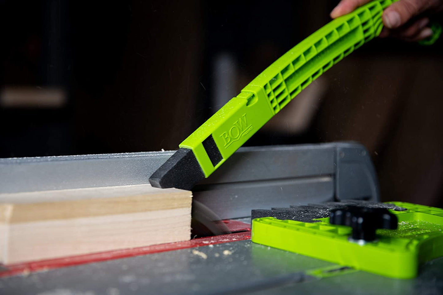 BOW Products PushPRO Push Stick PP1 - EVA Tipped Push Block for Table Saws - Reduces Vibrations and Improves Material Grip - Woodworking Safety Accessory