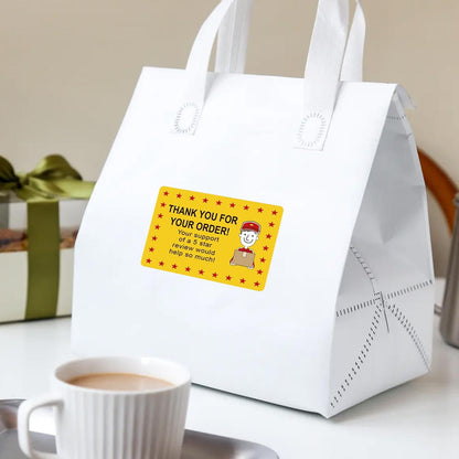 250 Pcs Tamper Evident Labels Thank You for Your Order Stickers 2 x 3 Inch - Food Delivery Tamper Evident Sealed for Freshness Labels Stickers for Food Package Takeout