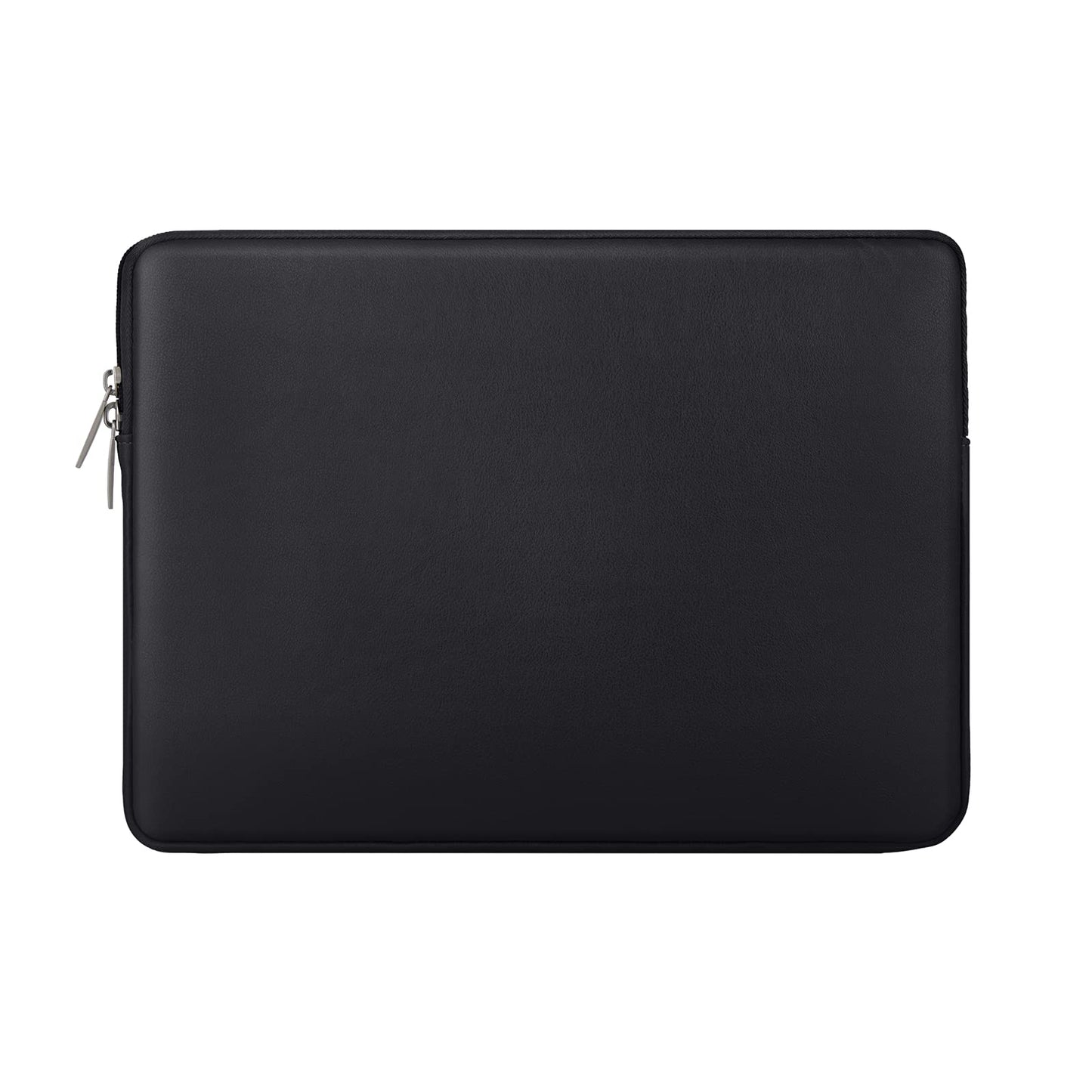 RAINYEAR 16 Inch Laptop Sleeve Soft PU Leather Case Protective Water Resistant Zipper Padded Cover Carrying Computer Bag Compatible with 16" MacBook Pro/Max M1 M2 M3 M4 M5(Black)