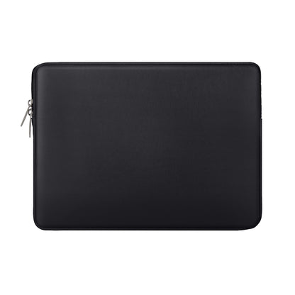 RAINYEAR 16 Inch Laptop Sleeve Soft PU Leather Case Protective Water Resistant Zipper Padded Cover Carrying Computer Bag Compatible with 16" MacBook Pro/Max M1 M2 M3 M4 M5(Black)