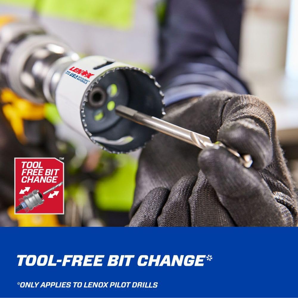 LENOX TOOLS Hole Saw Arbor, 1/2-in, Quick Change (LXAH9912PBM)