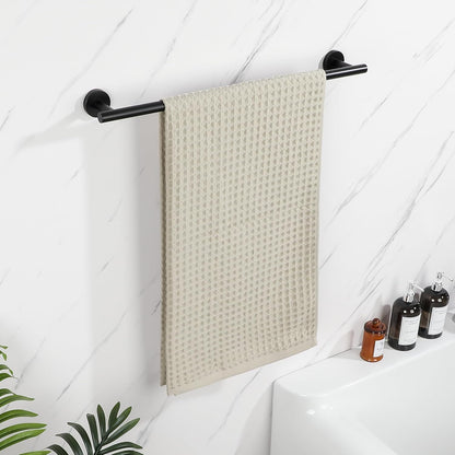 SAYAYO Bathroom Towel Rack Black Towel Bar 24 Inch Wall Mounted, SUS304 Stainless Steel Towel Holder for Kitchen (21 Inch Hanging Length)
