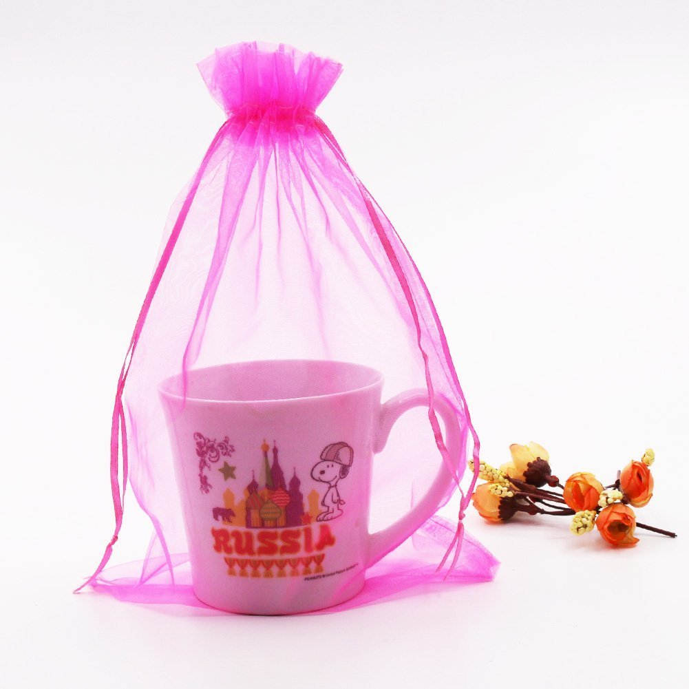 SumDirect Big Organza Gift Bags - 100Pcs 8x12 Inches Big Mixed Color Sheer Bags, Christmas Organza Gift Party Favor Bags with Drawstring