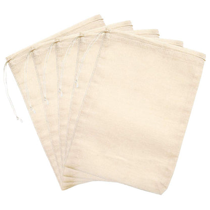 Tayfremn 100Pcs Cotton Drawstring Bags, Reusable Muslin Bag Natural Cotton Bags with Drawstring Produce Bags Bulk Gift Bag Jewelry Pouch for Party Wedding Home Storage(4 by 6 Inches)
