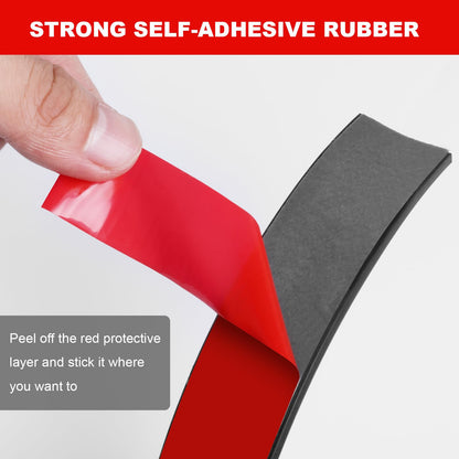 VUAOHIY Neoprene Rubber Strips Self Adhesive Solid Rubber Seal Strips for DIY Gasket Materials, Oil-Resistance, Sound Reduce and Anti-Slip for Flooring, Pads (2 In x 1/8 In x 20 Ft)