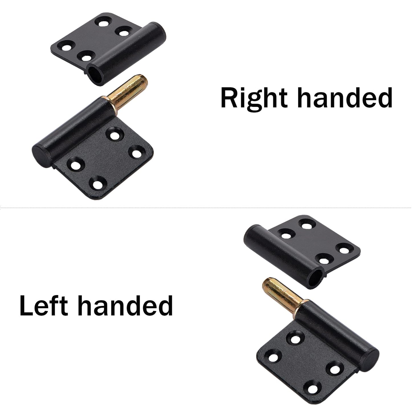 6 Pcs 4 Inch Lift Off Hinges Flag Hinges Black Door Hinge Small Lift-Off Hinge Removable Hinges