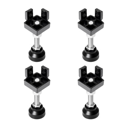 Seekliny 4040 Extrusion Adjustable Leg Feet for 40x40 T-Slot V-Slot Aluminum Extrusion Hardware Accessories Black 4 Pack