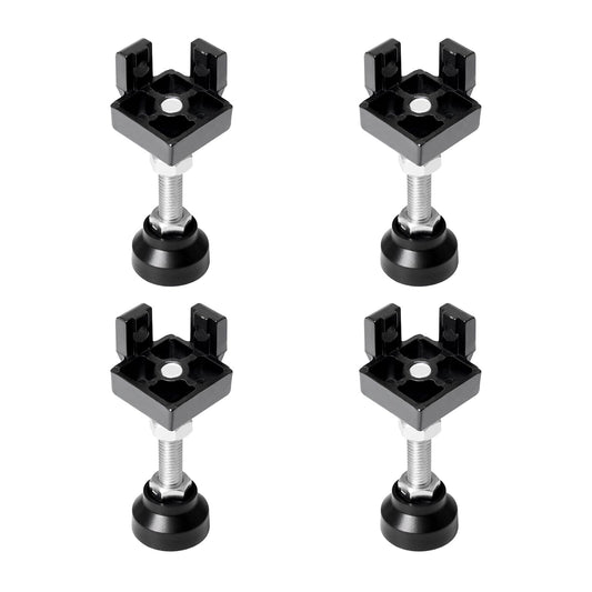 Seekliny 4040 Extrusion Adjustable Leg Feet for 40x40 T-Slot V-Slot Aluminum Extrusion Hardware Accessories Black 4 Pack
