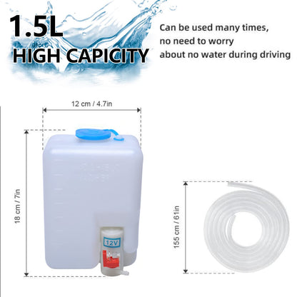 12V Universal Car Windshield Washer Pump System with Jet Button Switch 160186 Reservoir Tank Bottle Kit Universal Windshield Washer Kit