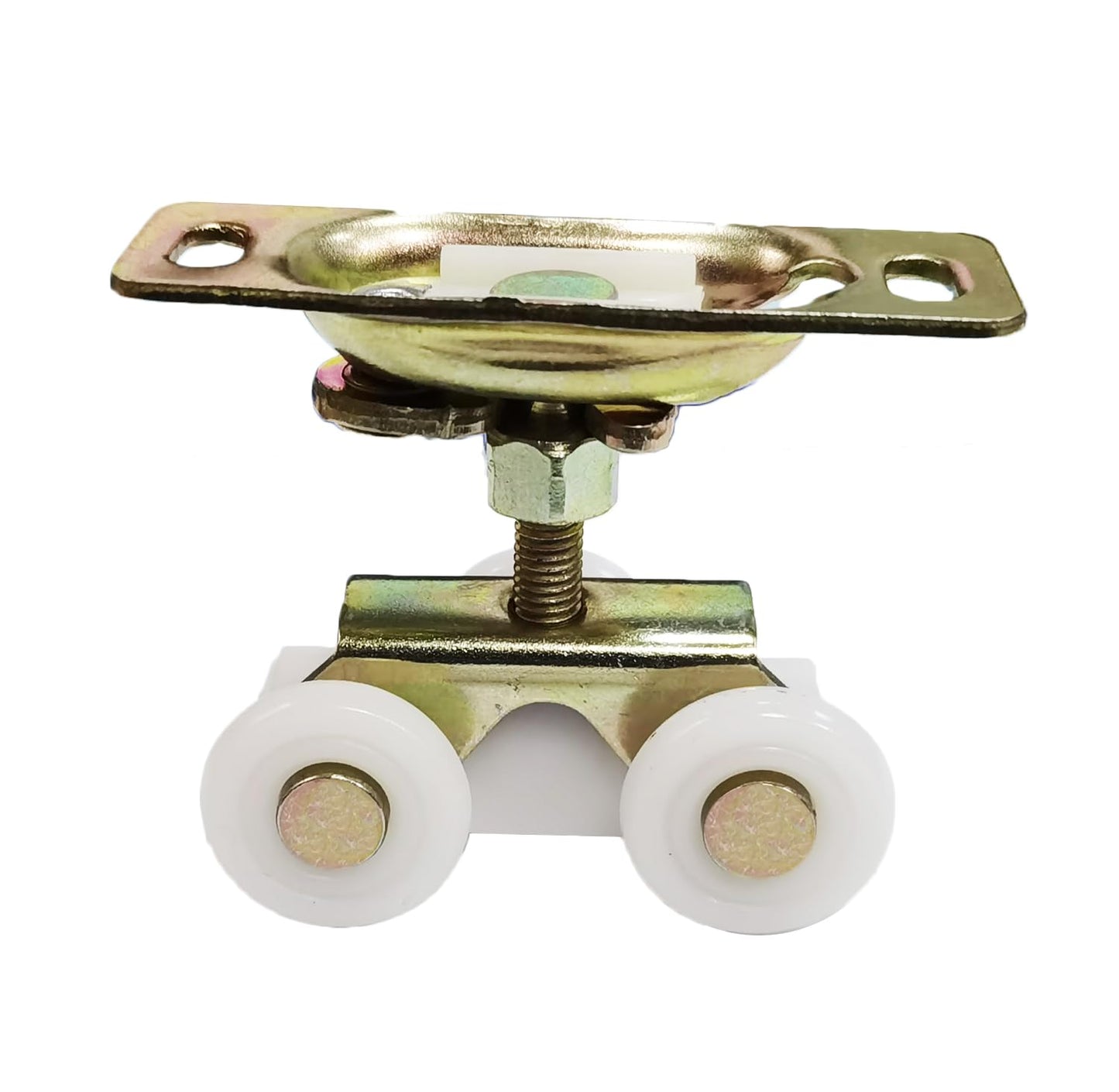 3/4 Inch Sliding Pocket Door Rollers Assembly, Sliding Door Wheels Replacement Part with Top Hanger for Johnson Part Hardware Kit, Sliding Door Hardware Kits for Bypass, Closet Doors