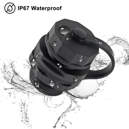 ACEIRMC RJ45 Ethernet LAN Cable Connector CAT6 Shielded Industrial Panel Mount Bulkhead Feed Thru Coupler with Waterproof IP67 Dustproof Cap Outdoor Industrial Standard (4pcs)