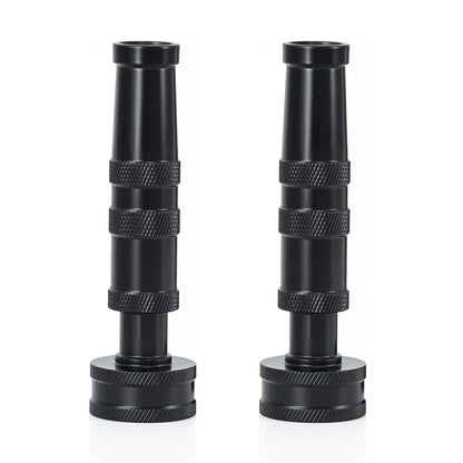 [2 Pack] RESTMO 100% Solid Brass Adjustable Twist Hose Nozzle with Anti-Rust Coating, Heavy Duty High Pressure Nozzle with 3 Spray Patterns for Garden Watering, Car Washing, Patio & Floor Cleaning