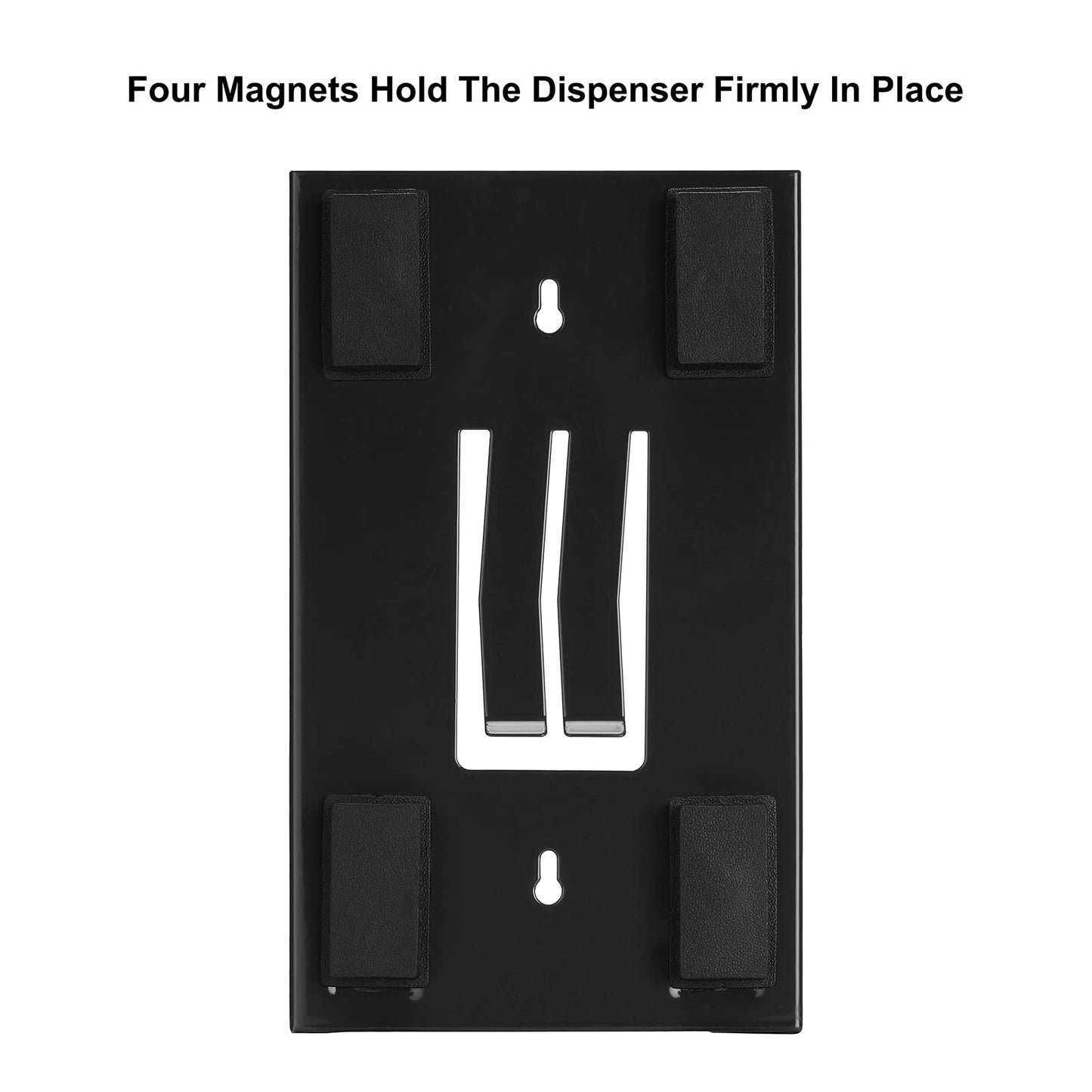 CASOMAN Magnetic Glove Dispenser - 8LBS Capacity, Wall Mount Magnet, Black Dispenser Box