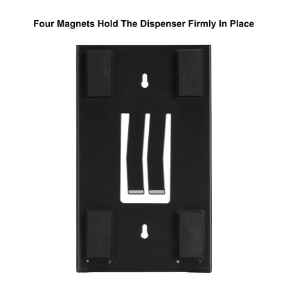 CASOMAN Magnetic Glove Dispenser - 8LBS Capacity, Wall Mount Magnet, Black Dispenser Box