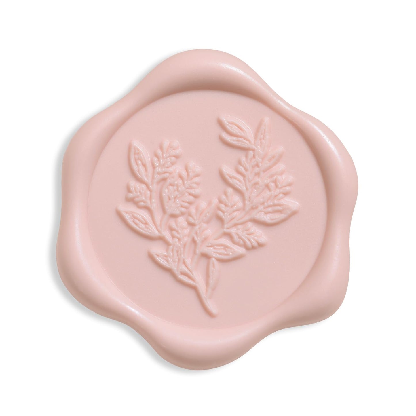 UNIQOOO Wax Seal Stickers - Eucalyptus Wedding Invitation Envelope Seal Stickers, 50 Pcs Self- Adhesive Blush Pink Stickers, Perfect for Invitation, Christmas, Gift Wrapping, Party