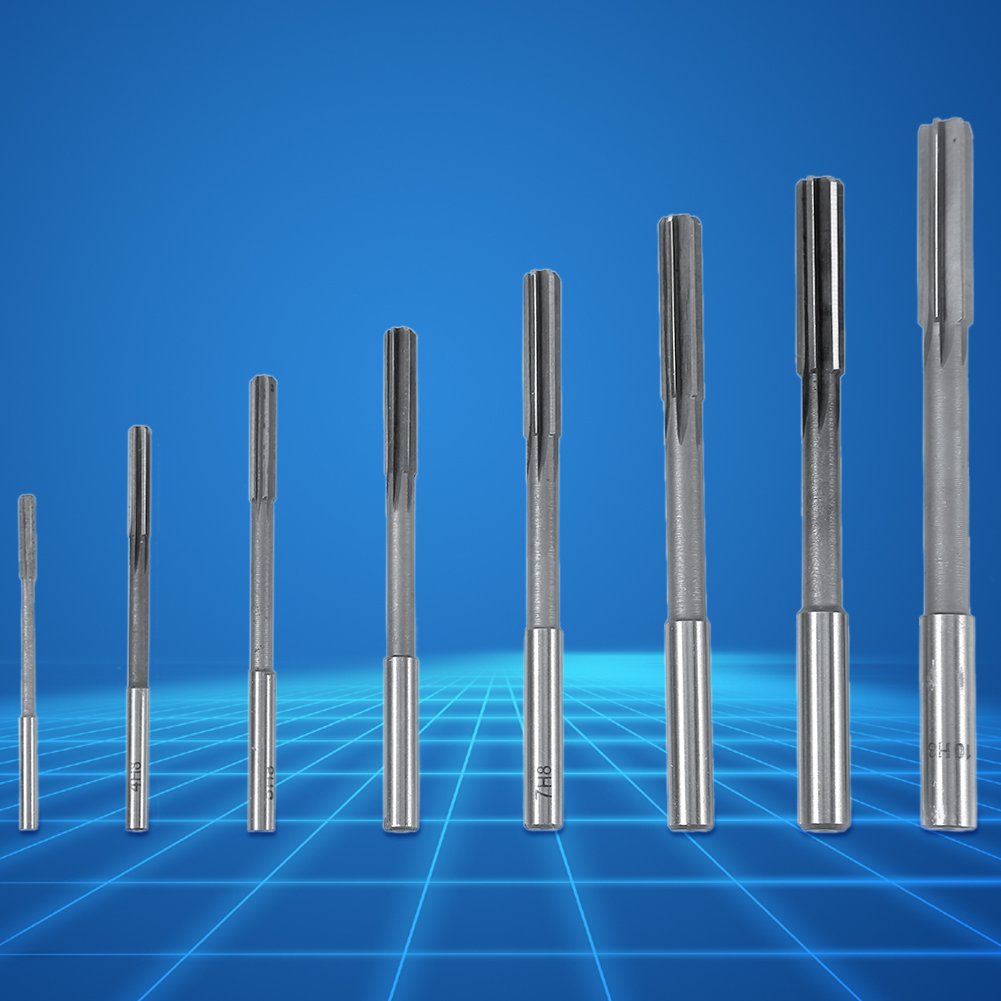 8pcs HSS H8 Straight Shank Chucking Machine Reamer Milling Cutter Tool Set 3/4/5/6/7/8/9/10mm