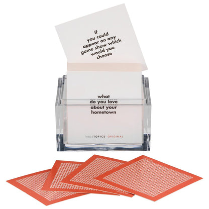 TableTopics - The Original Conversation Starter Cards - 135 Questions to Break The Ice & Build Connection with Friends, Family, & Coworkers - at Home, Parties, & Meetings