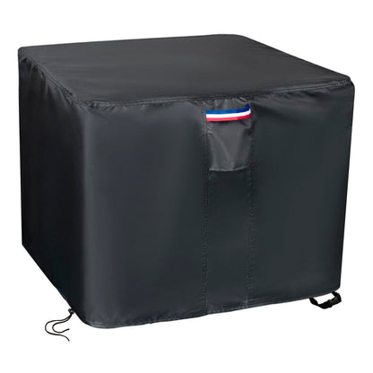 Topcover Propane Fire Pit Cover, 28 Inch Waterproof 600D Outdoor Gas Fire Table Cover for 26-28 Inch Firepit Table (Black - 28" x 28"W x25"H)