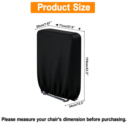 Zero Gravity Chair Cover, Waterproof Outdoor Folding Chair Cover, All Weather Anti Gravity Chair Covers for Folding Chairs, Patio Chair Covers with Storage Bag, 28"W x 43"H, 2 PCS