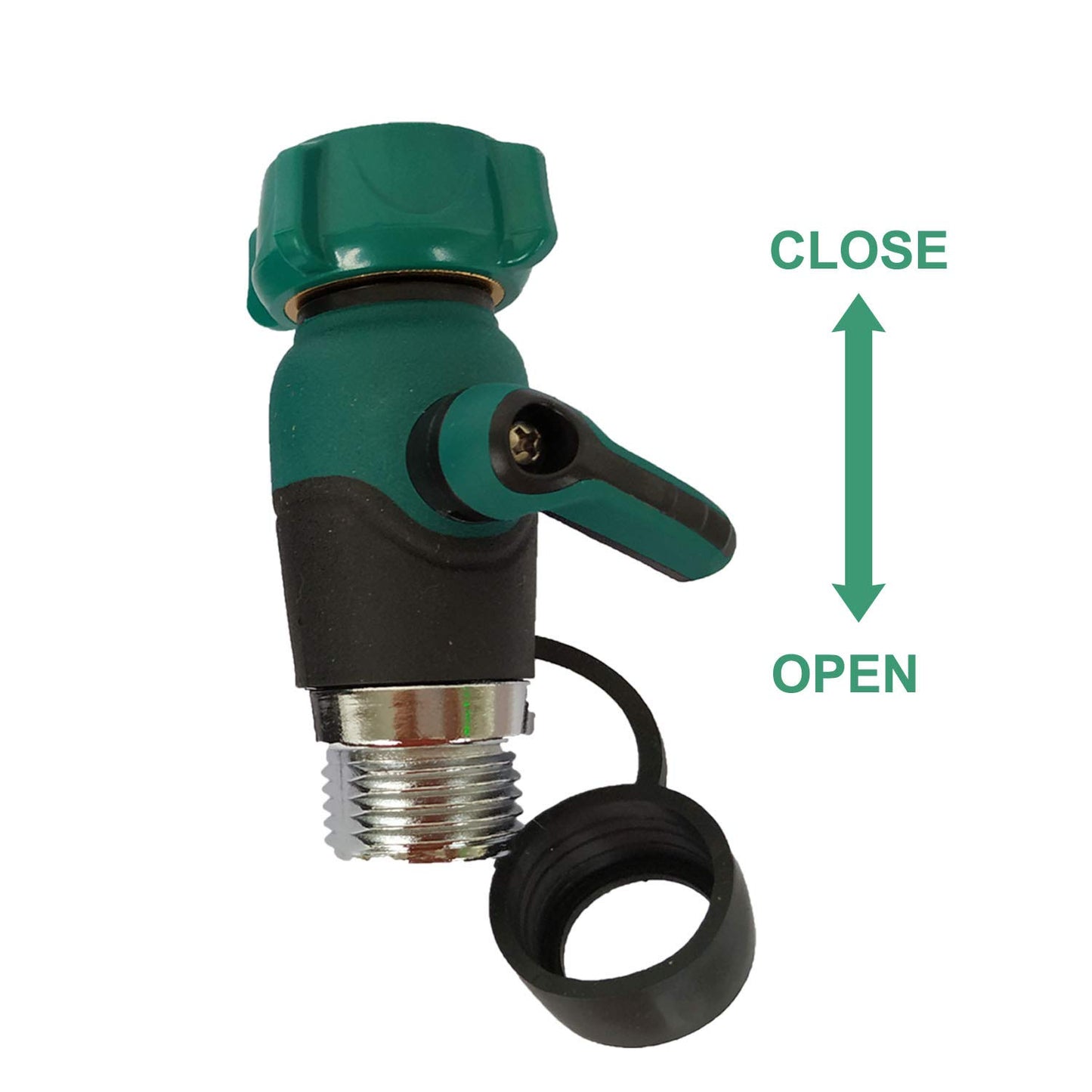 2 Pack Garden Hose Shut Off Valve 1 Way, Straight Garden Hose Splitter, Heavy Duty Zinc Alloy, 3/4-Inch Faucet/Hose Connector (UYG03#)