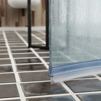 Queenbox Shower Door Waterproof Strip Sweep Bottom Seal Wipe Drip Rail Windproof 25MM Extended Water Retaining Edge