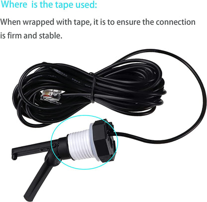 Cooouds Flow Switch GLX-FLO-RP Assembly for Hayward Goldline Salt Systems, Aqua Rite Pool Flow Sensor Suitable for Hayward Salt Cell Chlorine Generator System, Pool Flow Sensor with 15-Foot Cable